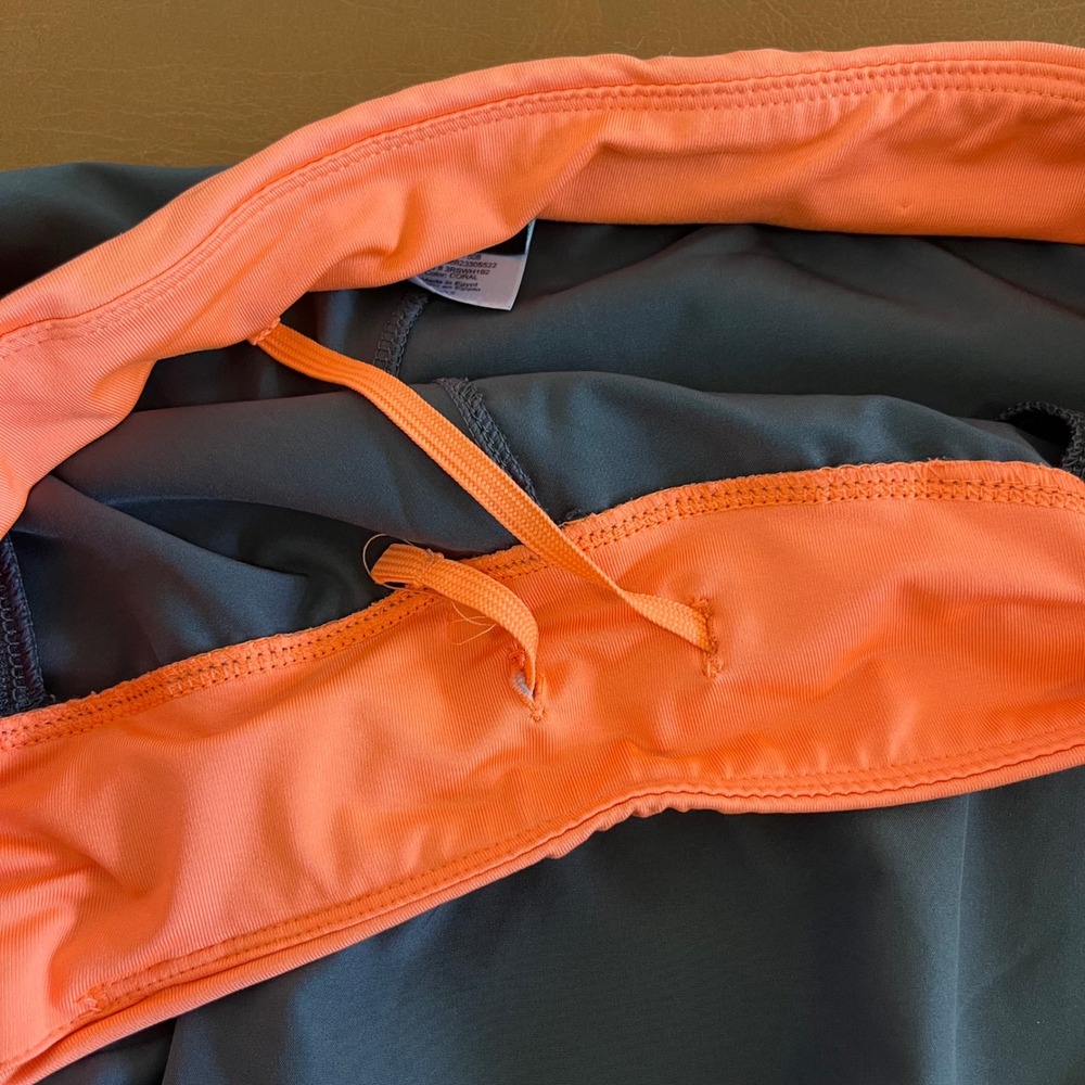 Reebok Running Shorts Gray Orange Athletic Shorts Large - Picture 6 of 10